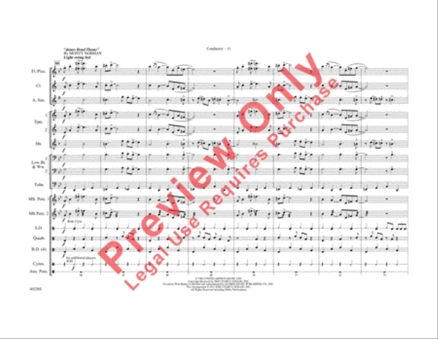Die Another Day / Live and Let Die / James Bond Theme Marching Band scores gallery preview page 12