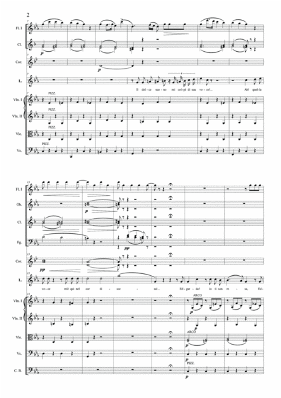 Lucia di Lammermoor - Mad Scene - Il dolce suono... Ardon gl'incensi (Concert version) Large Ensemble scores gallery preview page 4