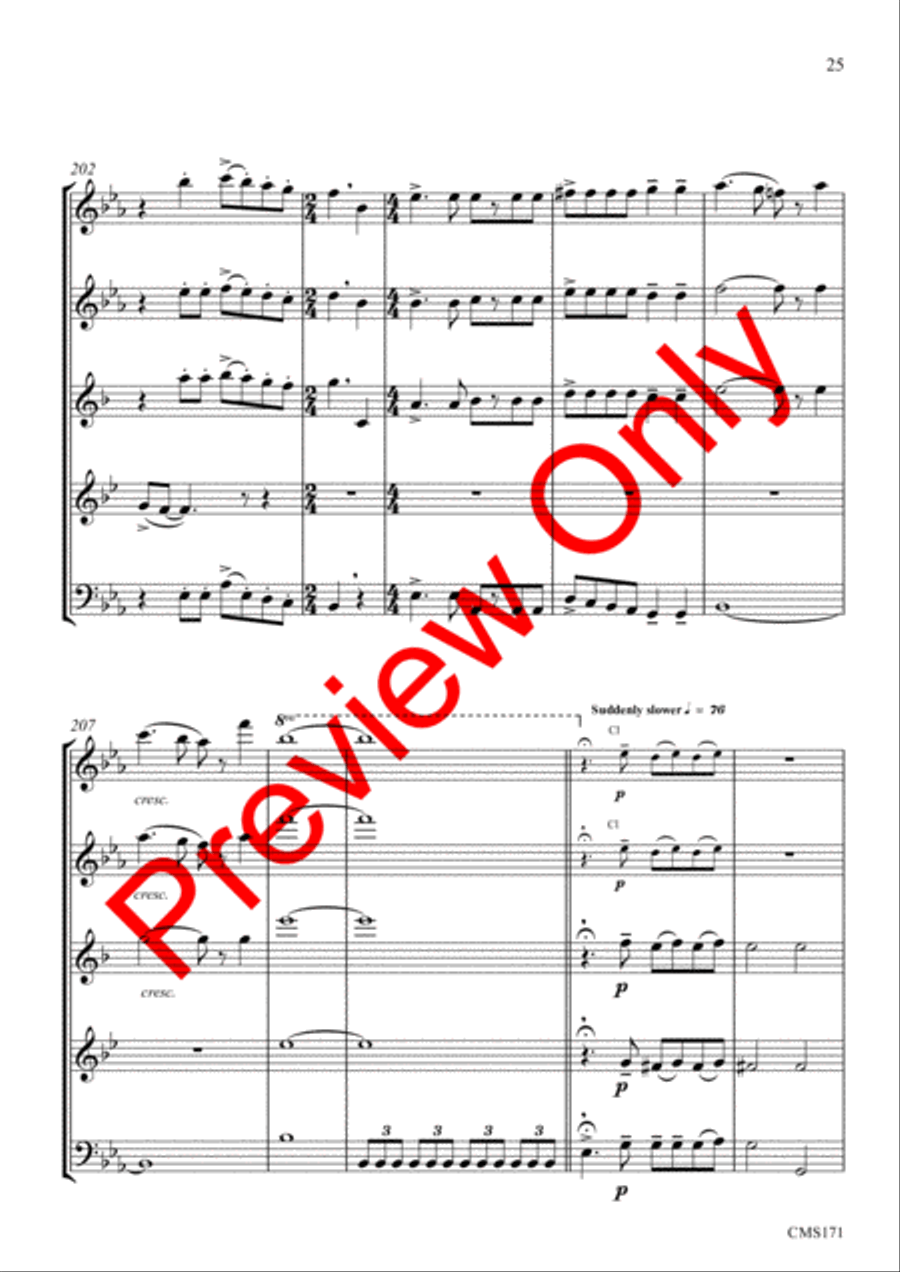 Queen Medley Fantasy Woodwind Quintet scores gallery preview page 28