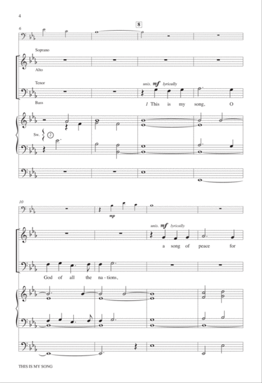 This Is My Song 4-Part scores gallery preview page 4