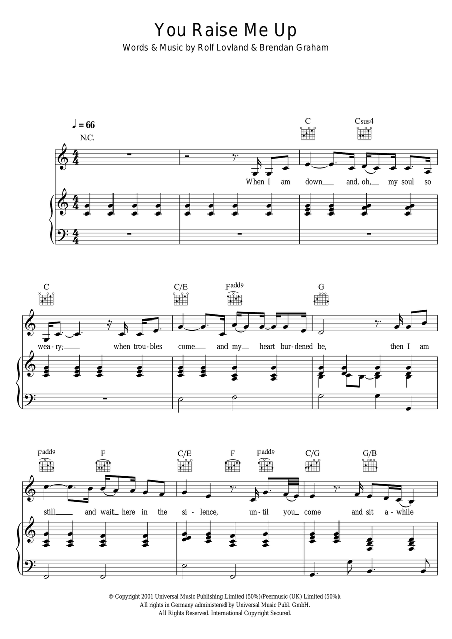 You Raise Me Up Acoustic Guitar scores gallery preview page 1