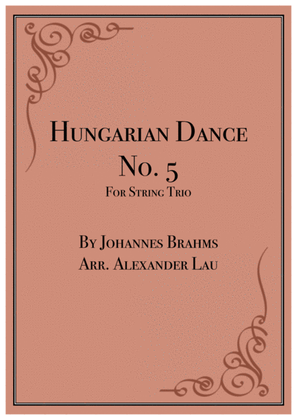 Hungarian Dance No. 5 for String Trio