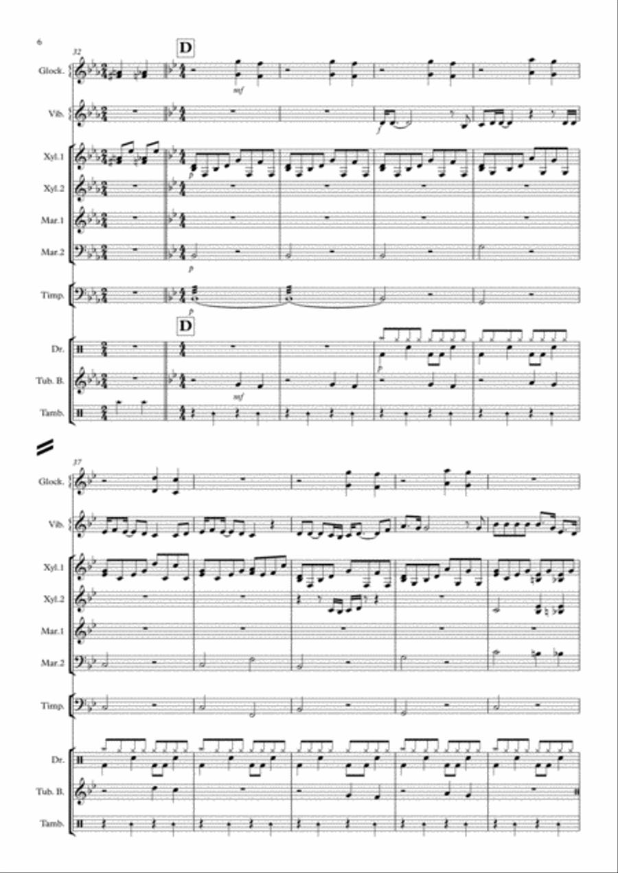 Bohemian Rhapsody Bohemian Rhapsody Percussion Ensemble scores gallery preview page 6