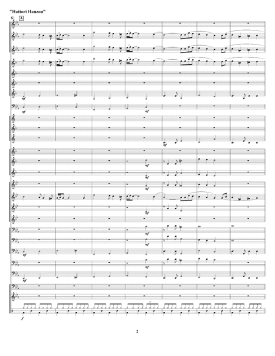 Hattori Hanzou Kageno Gundan Bgm Concert Band scores gallery preview page 4