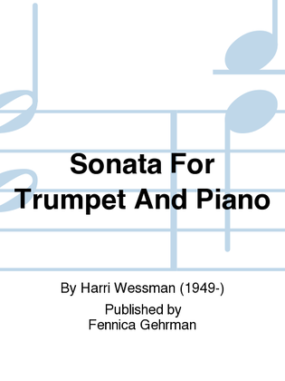 Book cover for Sonata For Trumpet And Piano