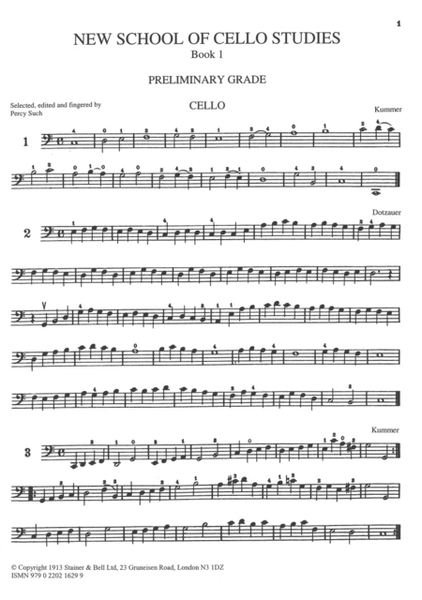 New School of Cello Studies. Book 1