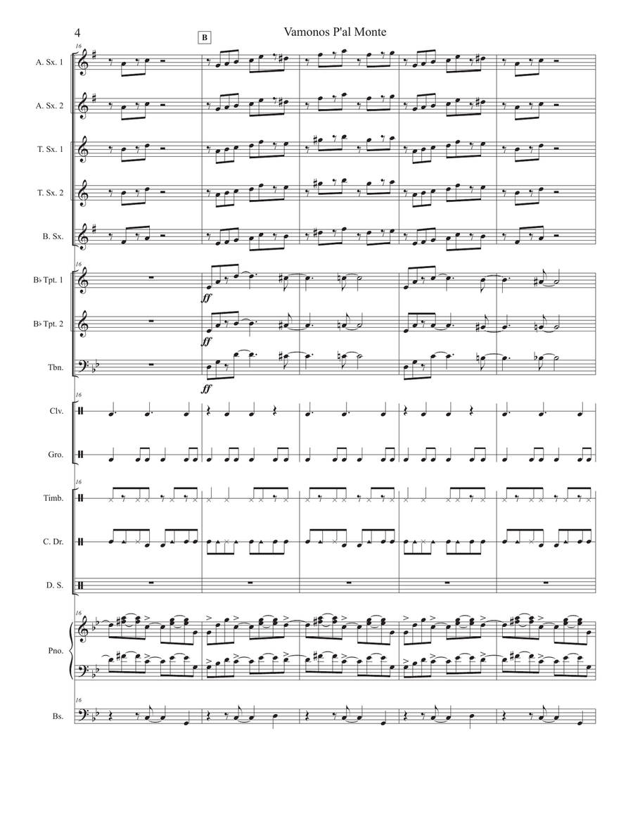 Vamonos Pal Monte Small Ensemble scores gallery preview page 4