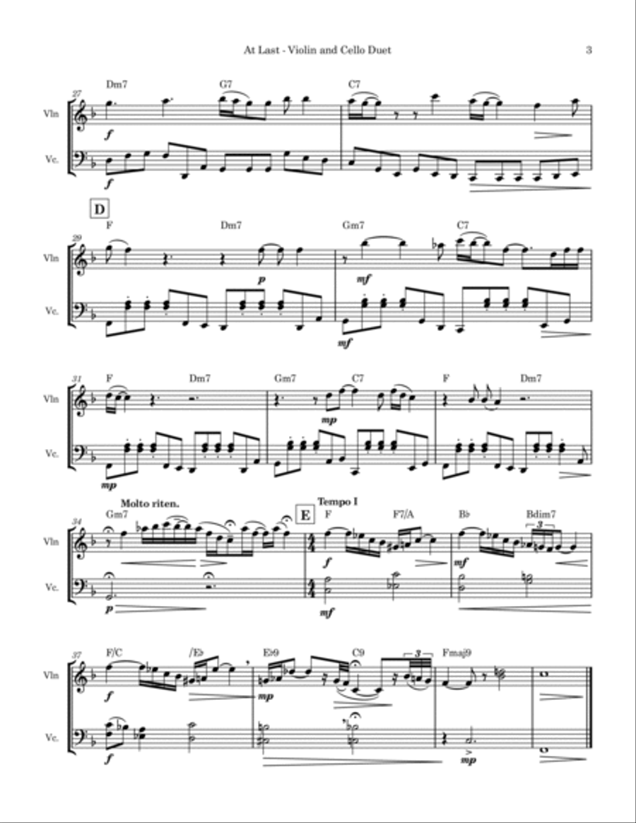 At Last String Duet scores gallery preview page 3