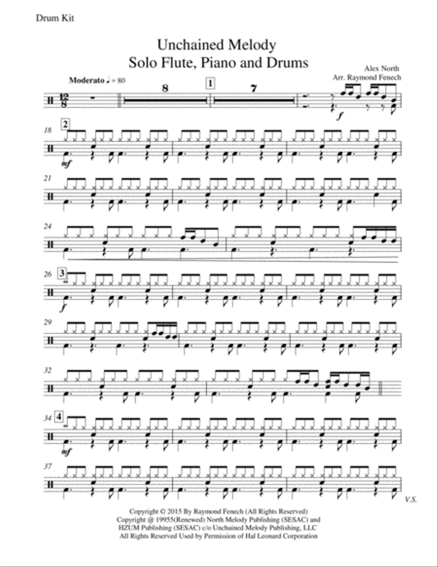 Unchained Melody Small Ensemble scores gallery preview page 4