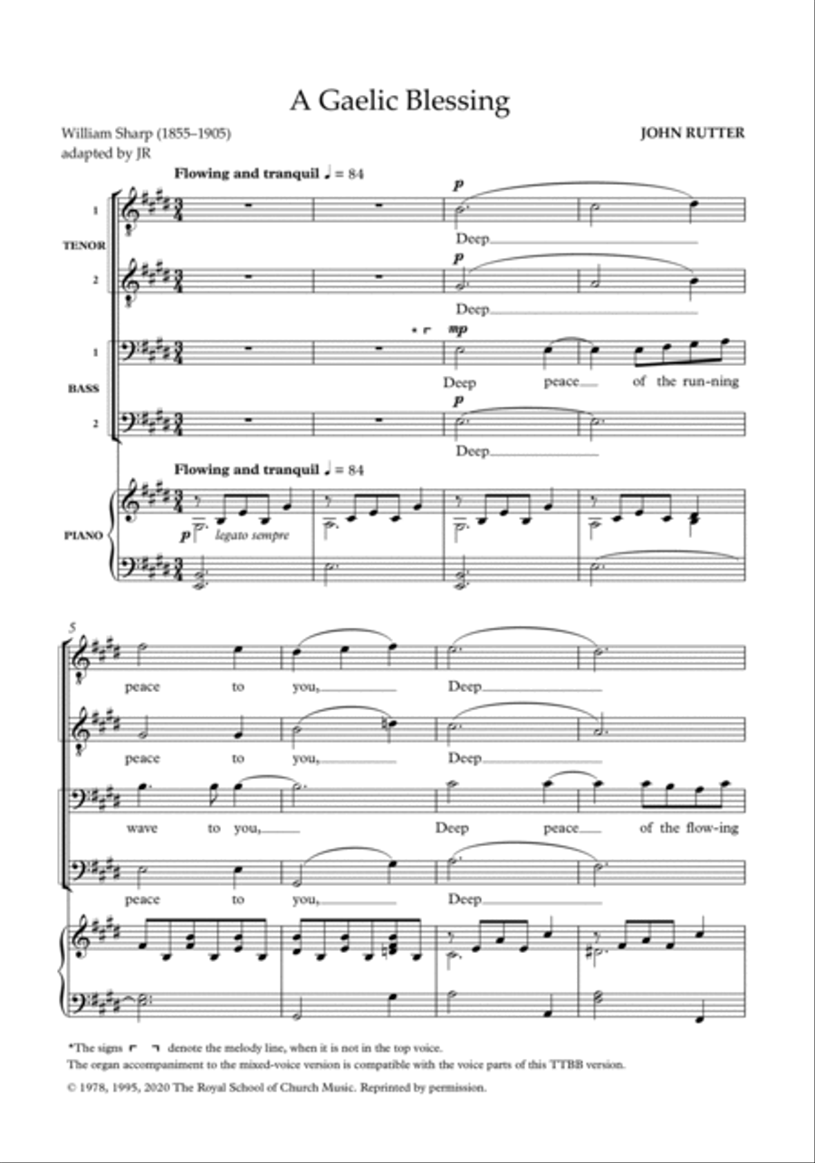 John Rutter Choral Works for TTBB choirs TTBB scores gallery preview page 3