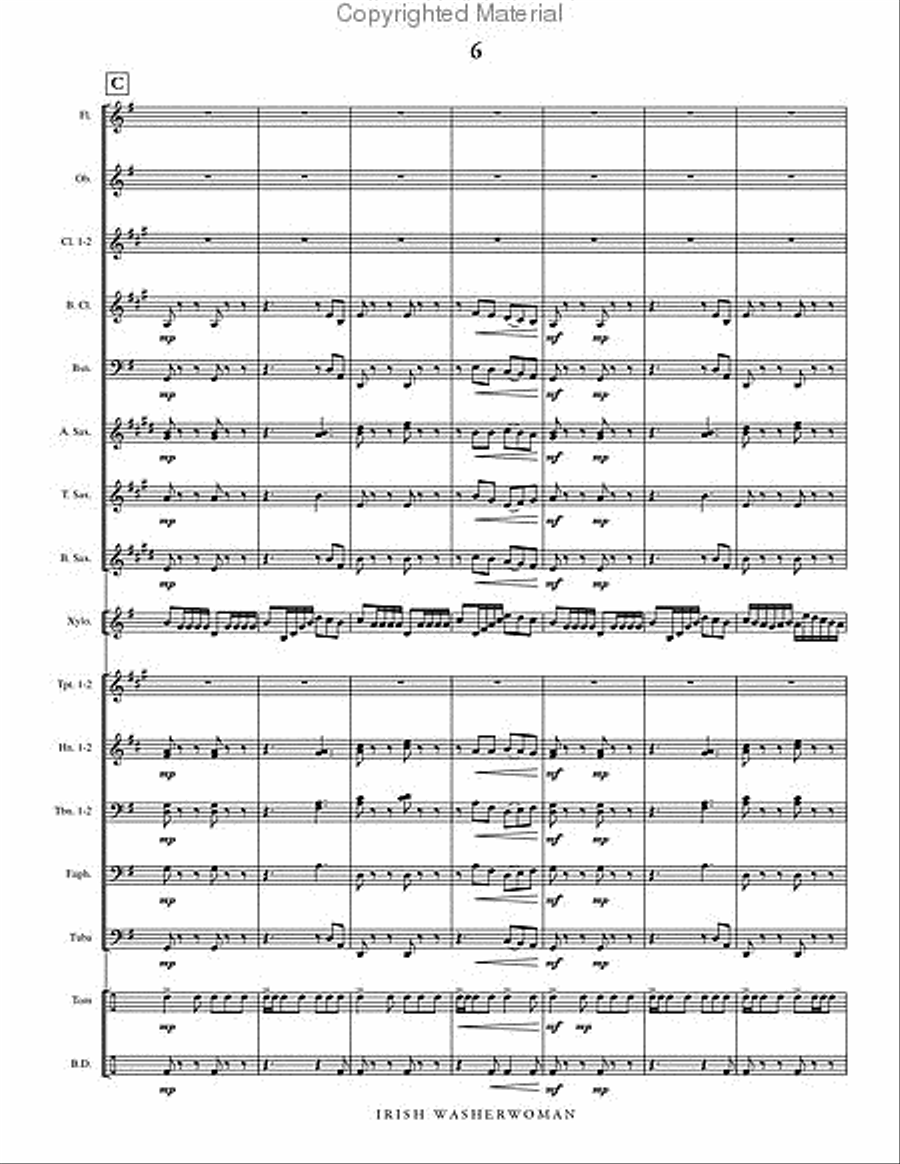 Irish Washerwoman Concert Band scores gallery preview page 7