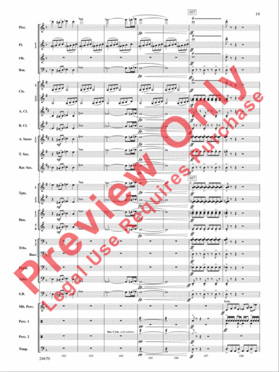Tsunami Concert Band scores gallery preview page 20