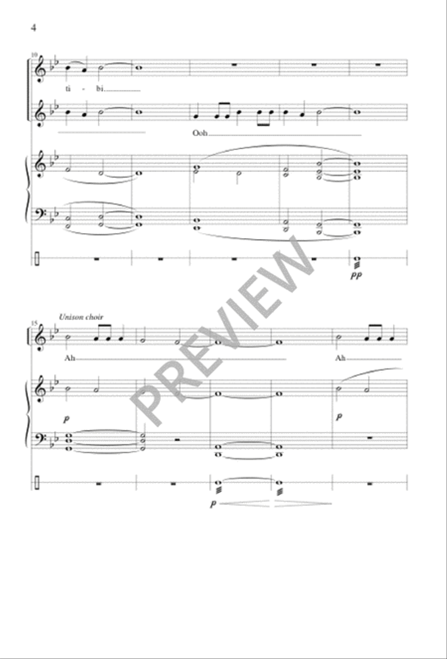 Palm Sunday Meditation Unison Choir scores gallery preview page 5