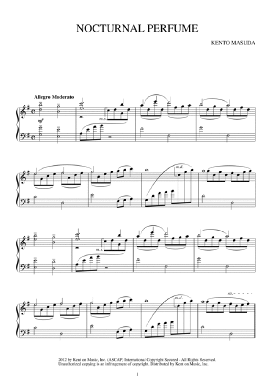 NOCTURNAL PERFUME NOCTURNAL PERFUME Piano Solo scores gallery preview page 2