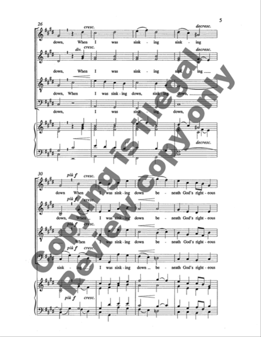 Three American Hymn-Tune Settings: 2. What Wondrous Love is This? 4-Part scores gallery preview page 4
