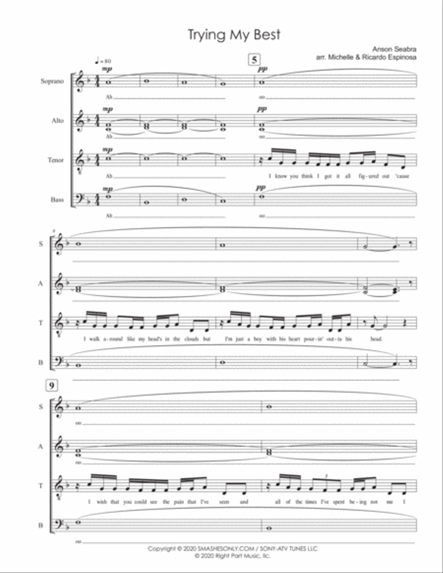 Trying My Best 4-Part scores gallery preview page 2