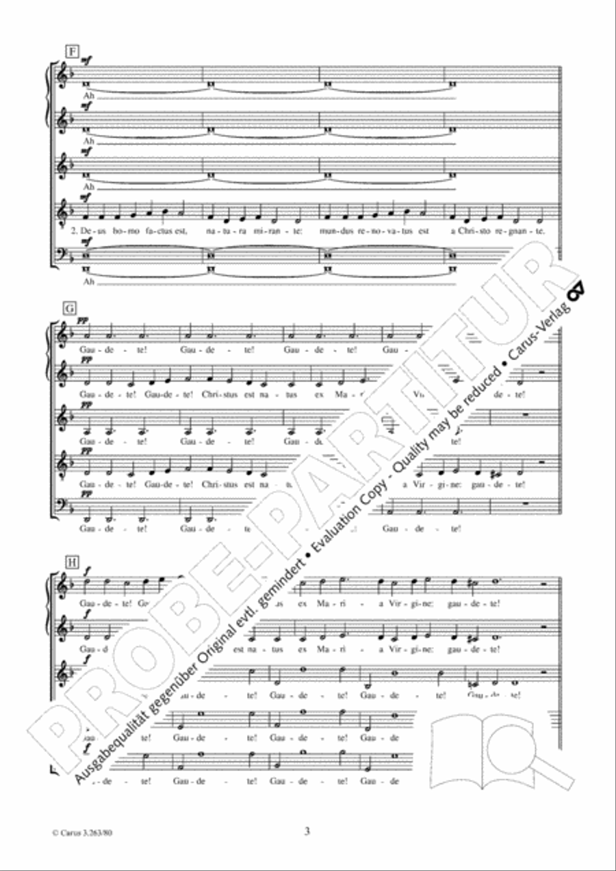 Gaudete! Christus est natus SSATB scores gallery preview page 4