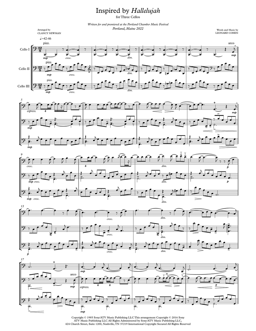 Hallelujah Hallelujah String Orchestra scores gallery preview page 1