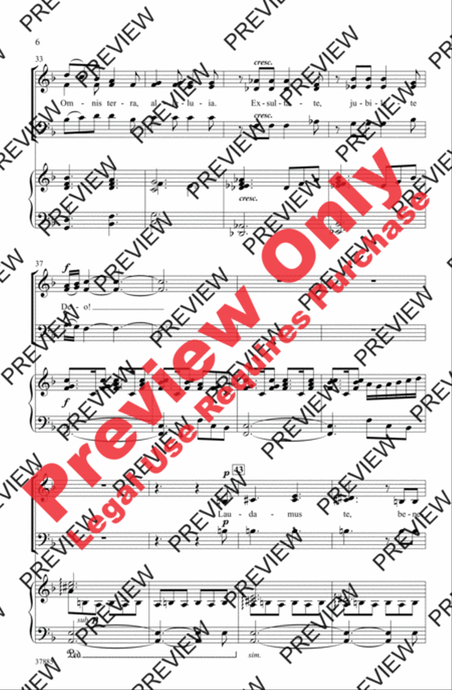 Exsultate, Jubilate 3-Part scores gallery preview page 6