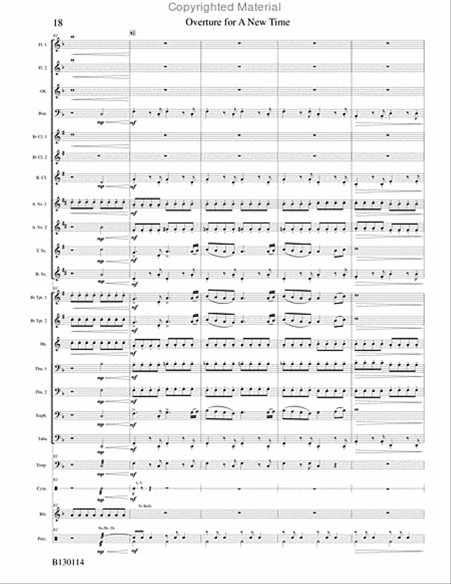 Overture for A New Time Concert Band scores gallery preview page 21