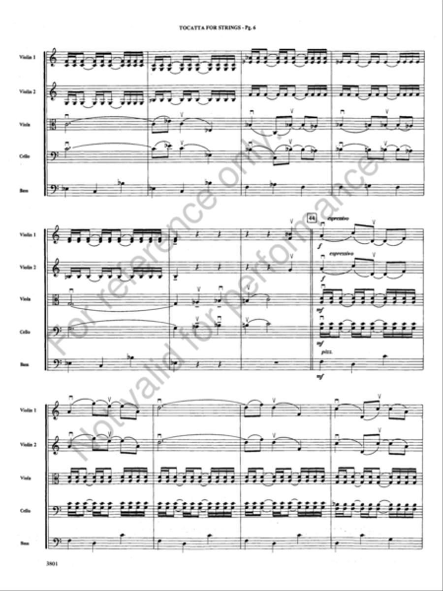 Toccata for Strings String Orchestra scores gallery preview page 6