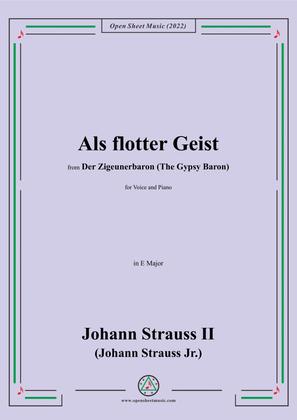 Johann Strauss II-Als flotter Geist,in E Major