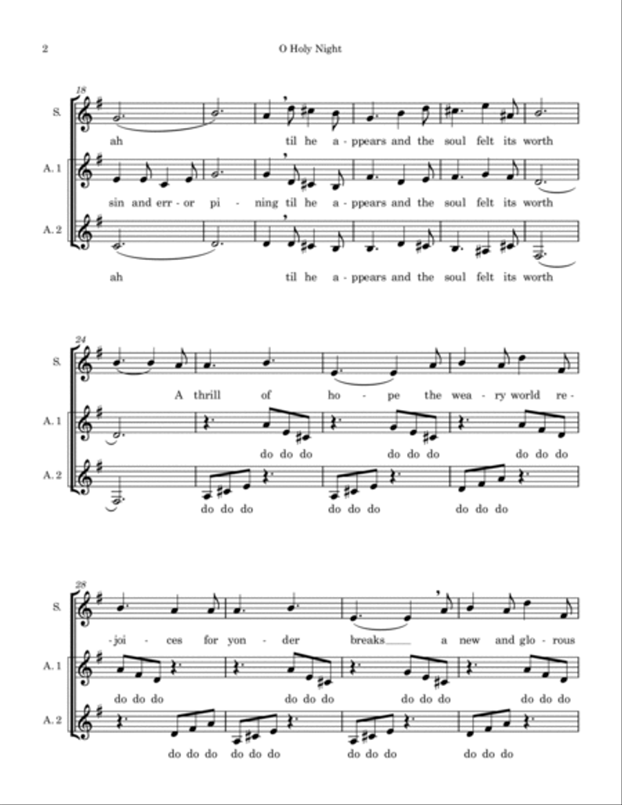 Oh Holy Night Small Ensemble scores gallery preview page 2