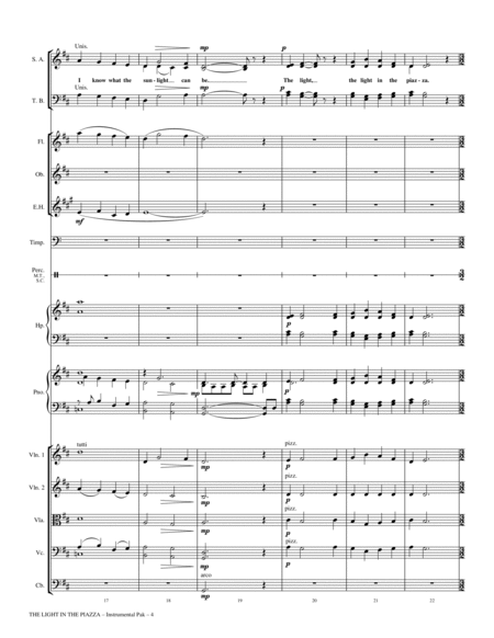 The Light In The Piazza - Full Score