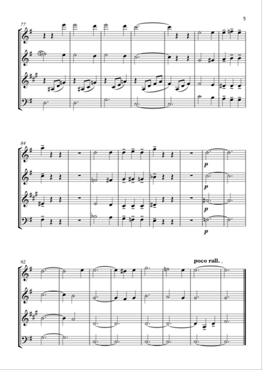 Liebestraume - Wind Quartet Woodwind Quartet scores gallery preview page 5