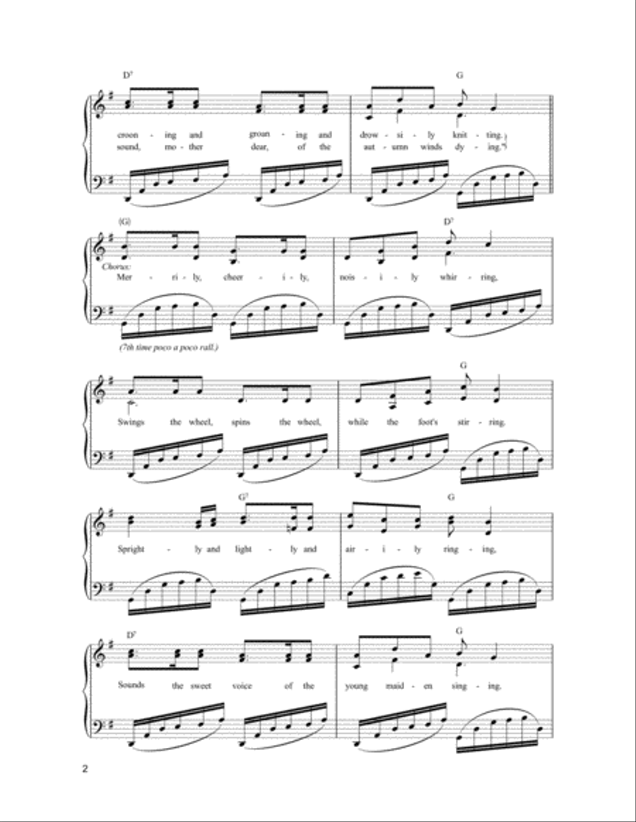The Spinning Wheel Song Easy Piano scores gallery preview page 2