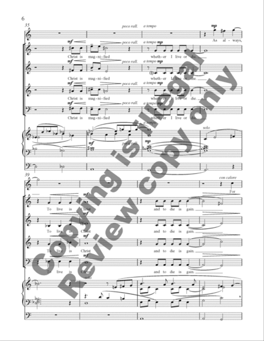 To Live Is Christ To Live Is Christ 4-Part scores gallery preview page 7