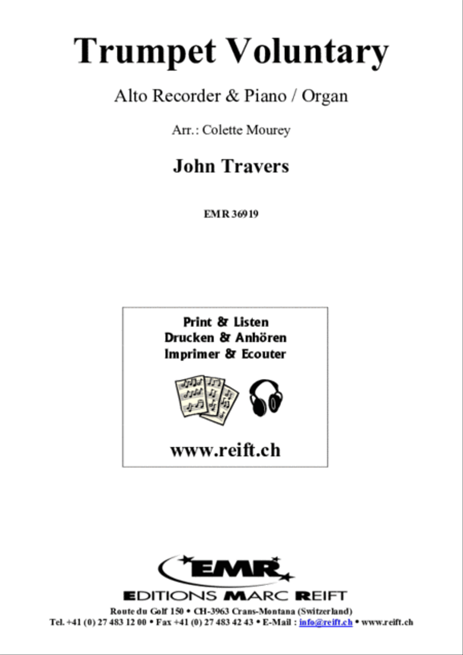 Trumpet Voluntary Alto Recorder scores gallery preview page 2