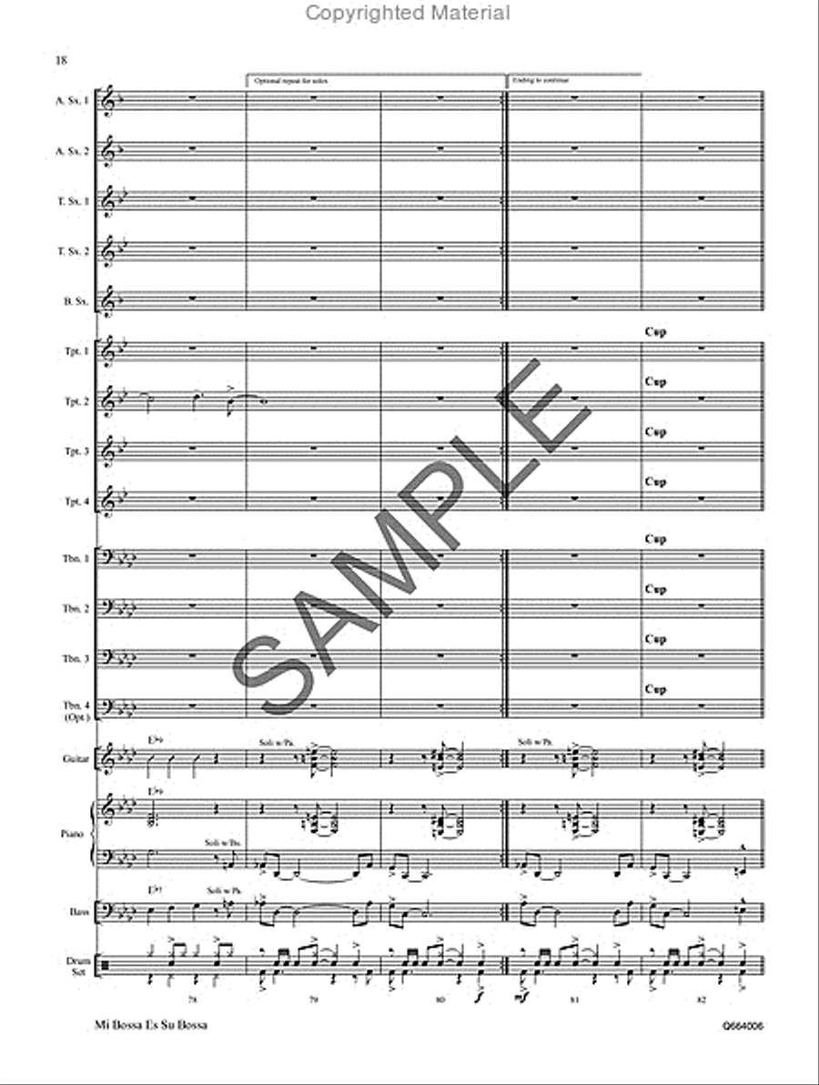 Mi Bossa Es Su Bossa Jazz Ensemble scores gallery preview page 19