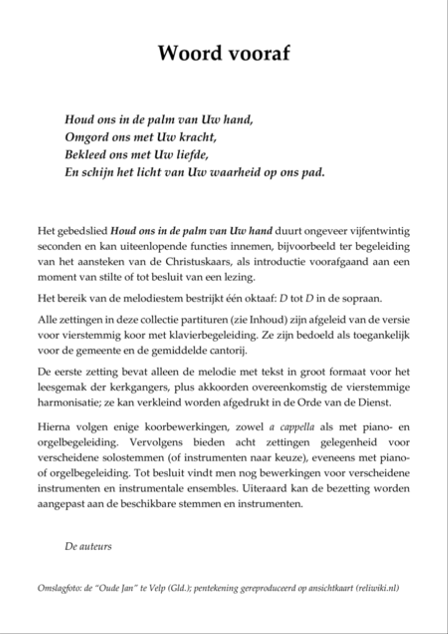 Houd ons in de palm van Uw hand 4-Part scores gallery preview page 3