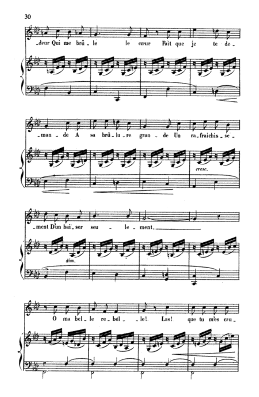Gounod: Songs, Volume I, Medium Voice (French) Medium Voice scores gallery preview page 4