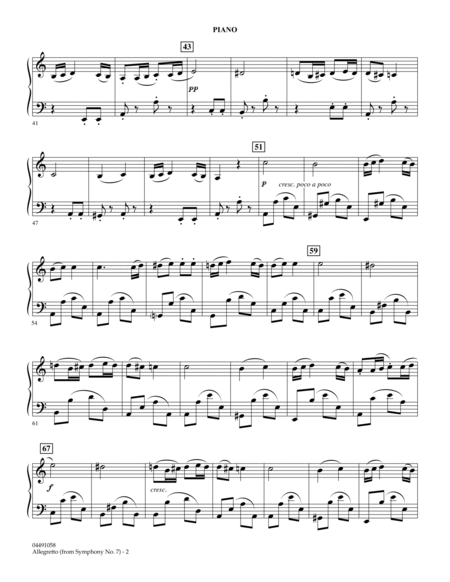 Allegretto (from Symphony No. 7) - Piano