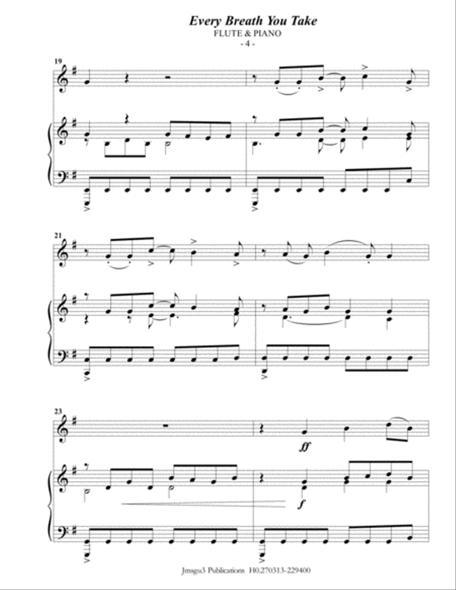 Every Breath You Take Flute Solo scores gallery preview page 4