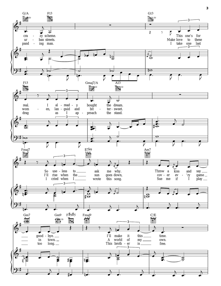 Deacon Blues Piano, Vocal, Guitar scores gallery preview page 3