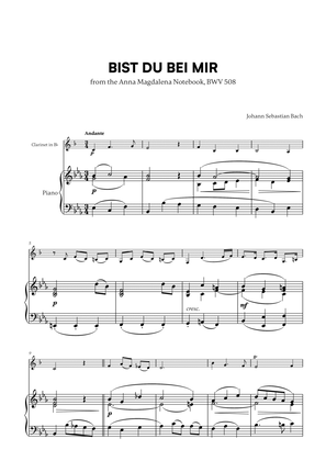 Book cover for Bist du bei Mir (BWV 508) (for Clarinet and Piano)