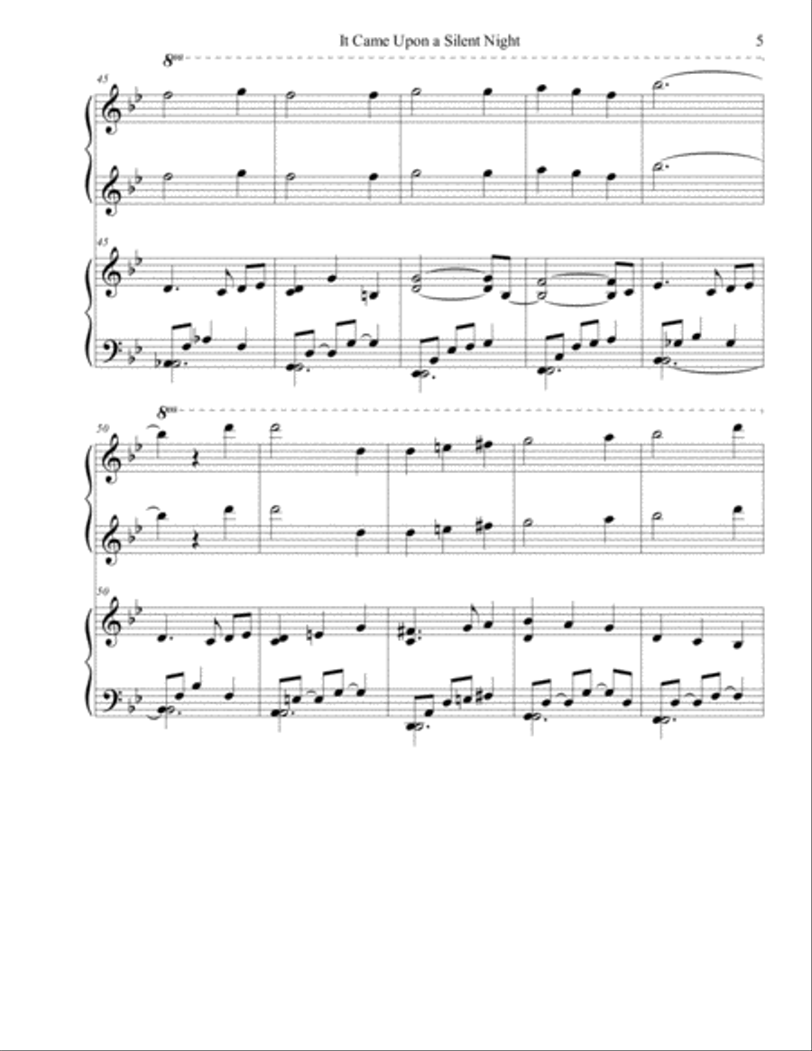 It Came Upon a Silent Night Piano scores gallery preview page 5