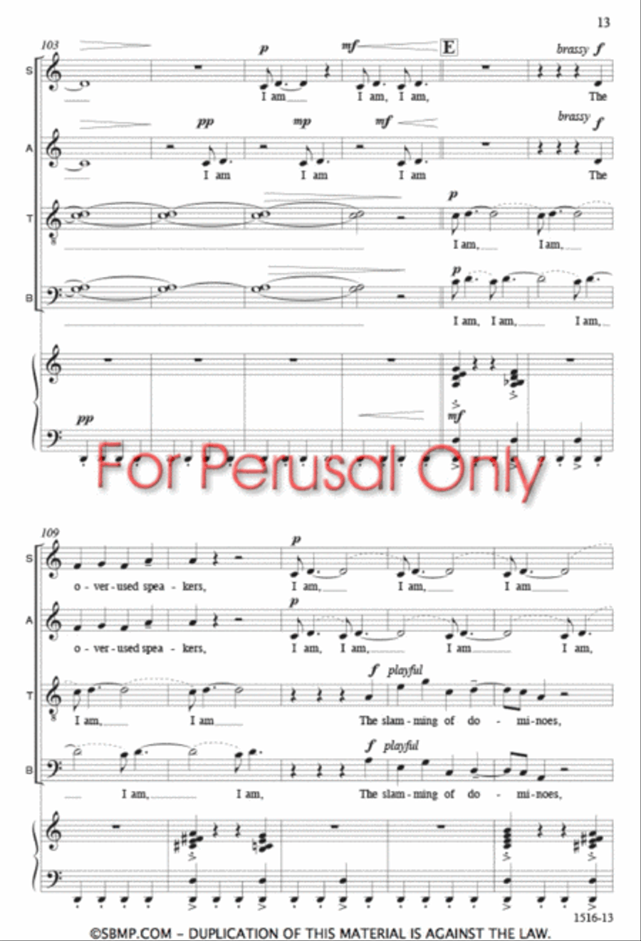 Identities - SATB Octavo 4-Part scores gallery preview page 12