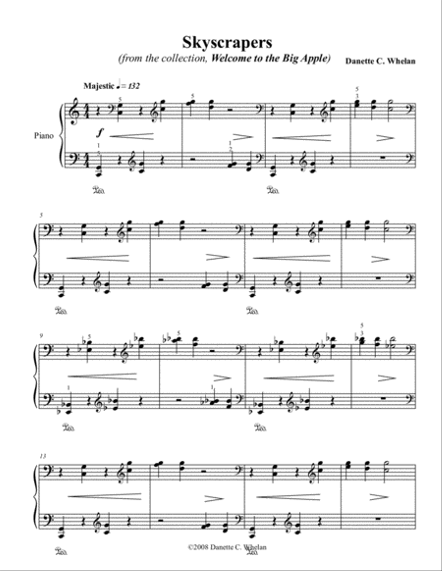 Skyscrapers Piano Solo scores gallery preview page 1