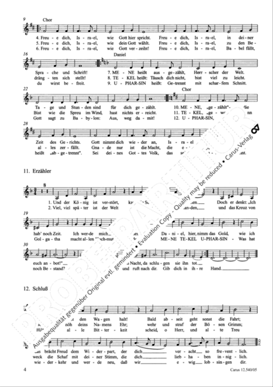 Belsazars Festmahl Belsazars Festmahl Children's Choir scores gallery preview page 5