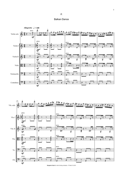 Bulgarian Suite for Violin and 13 Strings - full score image number null