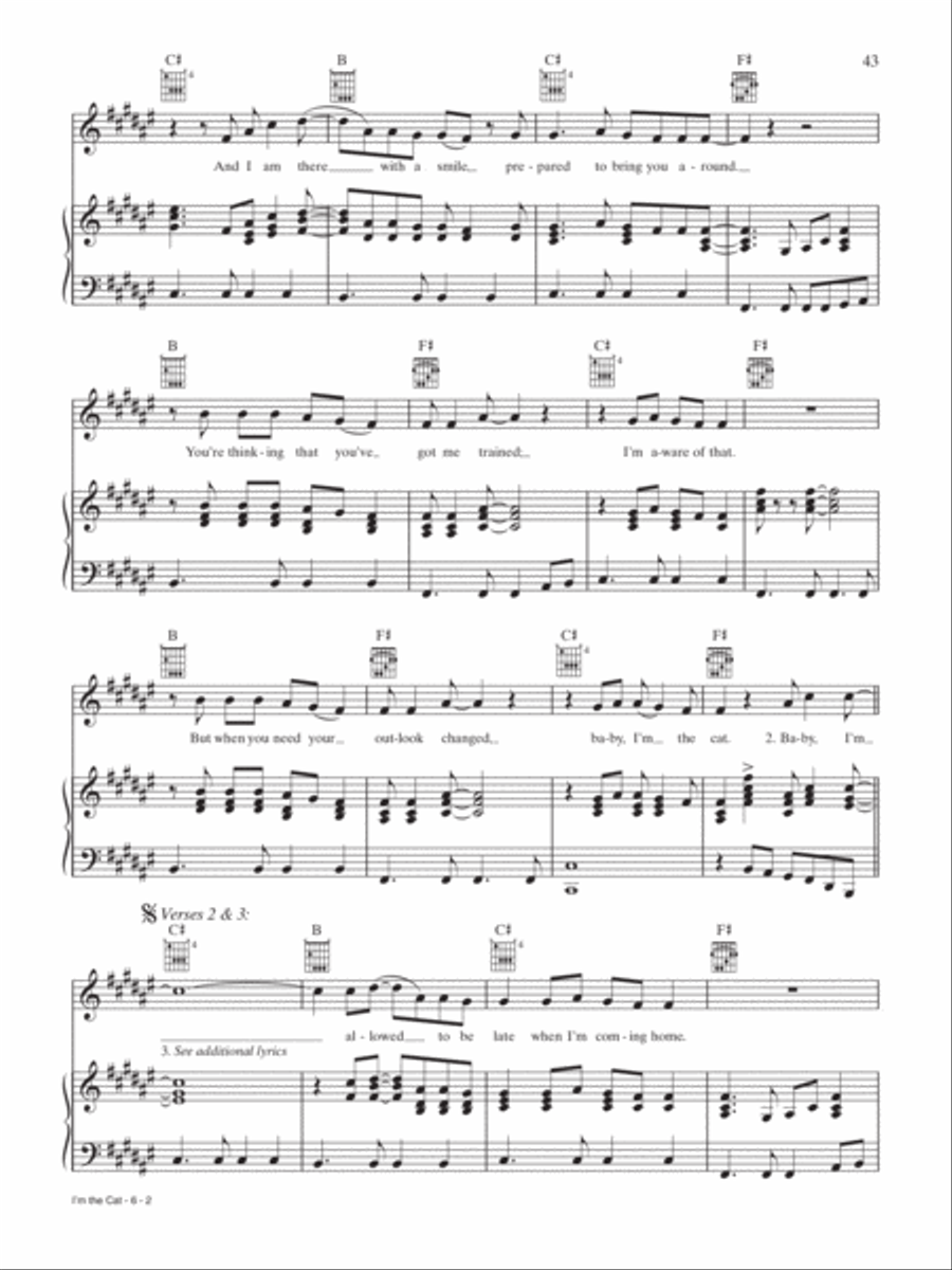 Im the Cat Im the Cat Piano, Vocal, Guitar scores gallery preview page 2