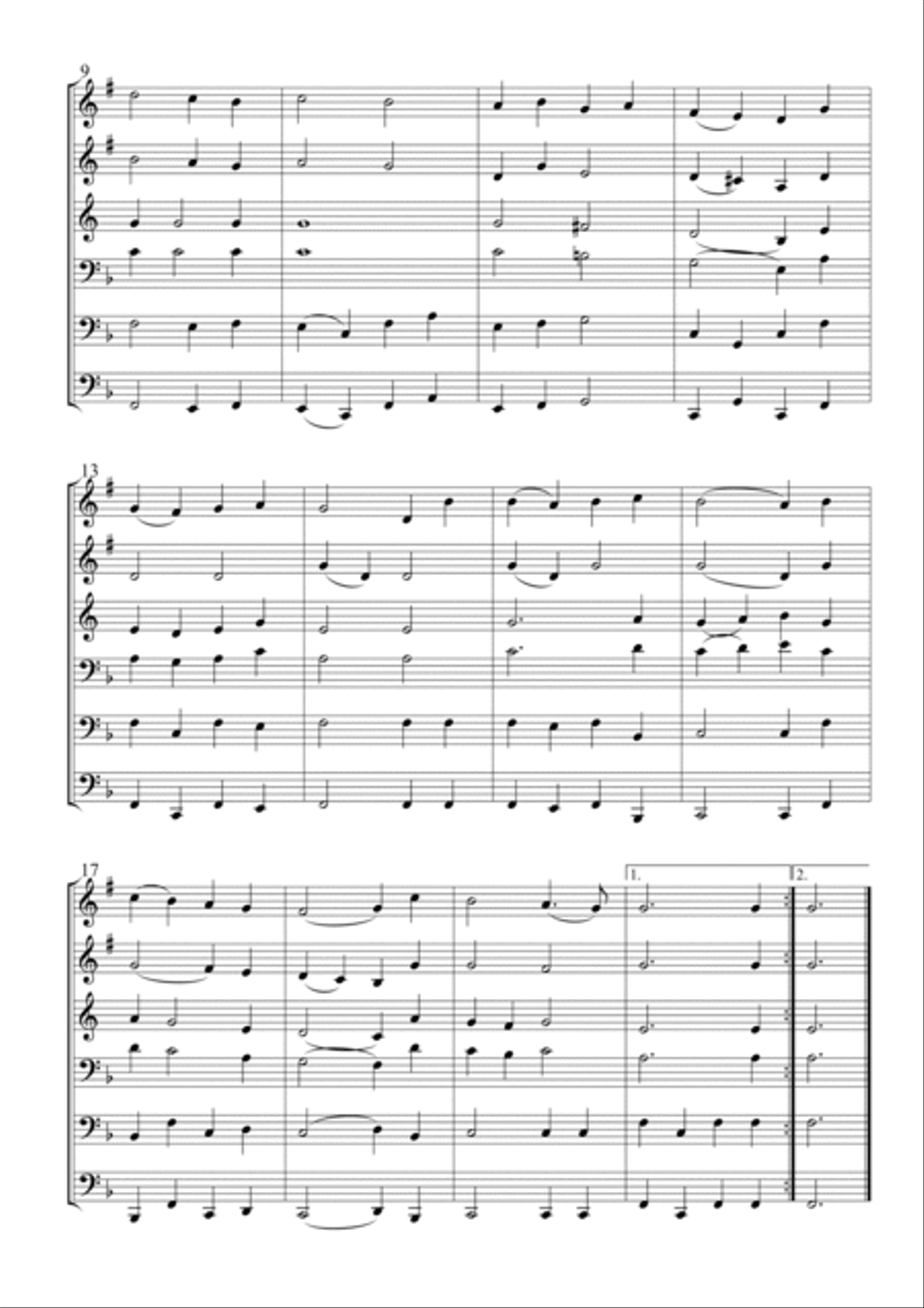 Adeste fideles (O Come All Ye Faithful) for Brass Quartet Brass Quartet scores gallery preview page 3