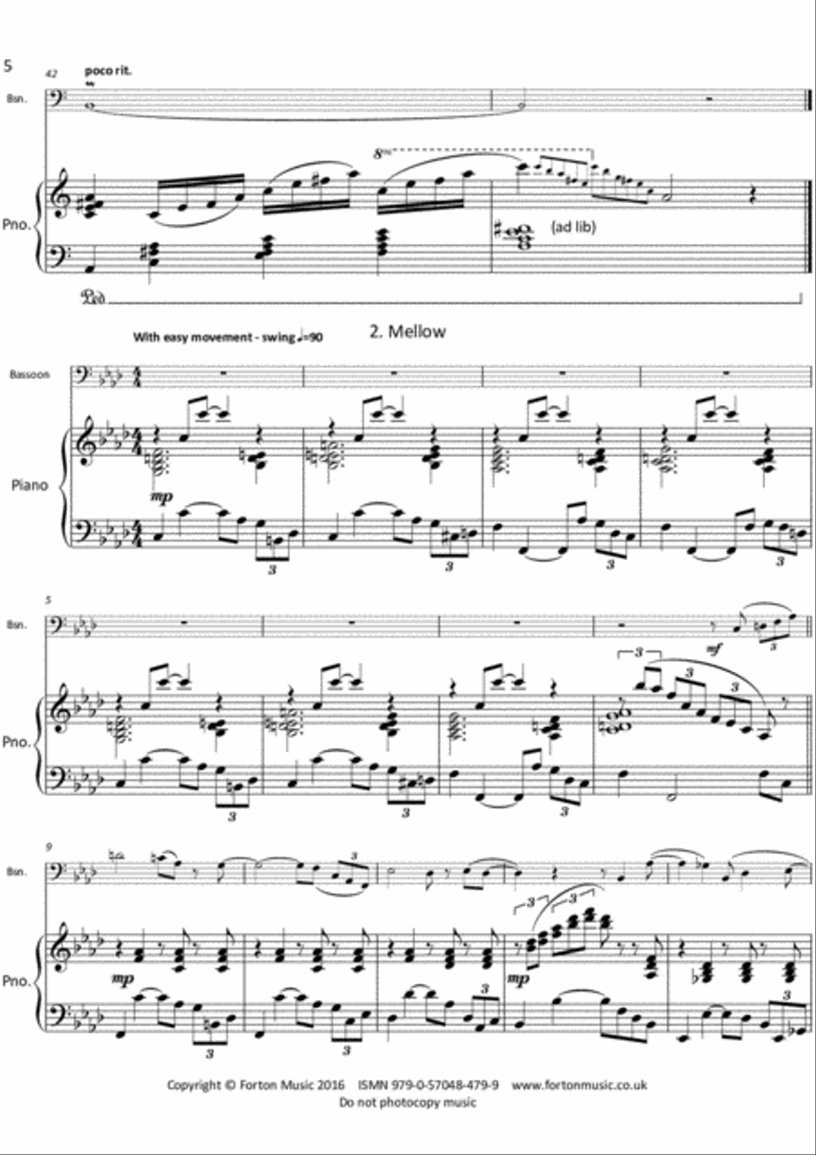 Nice 'n' Easy and Jazz Dances Bassoon Solo scores gallery preview page 3