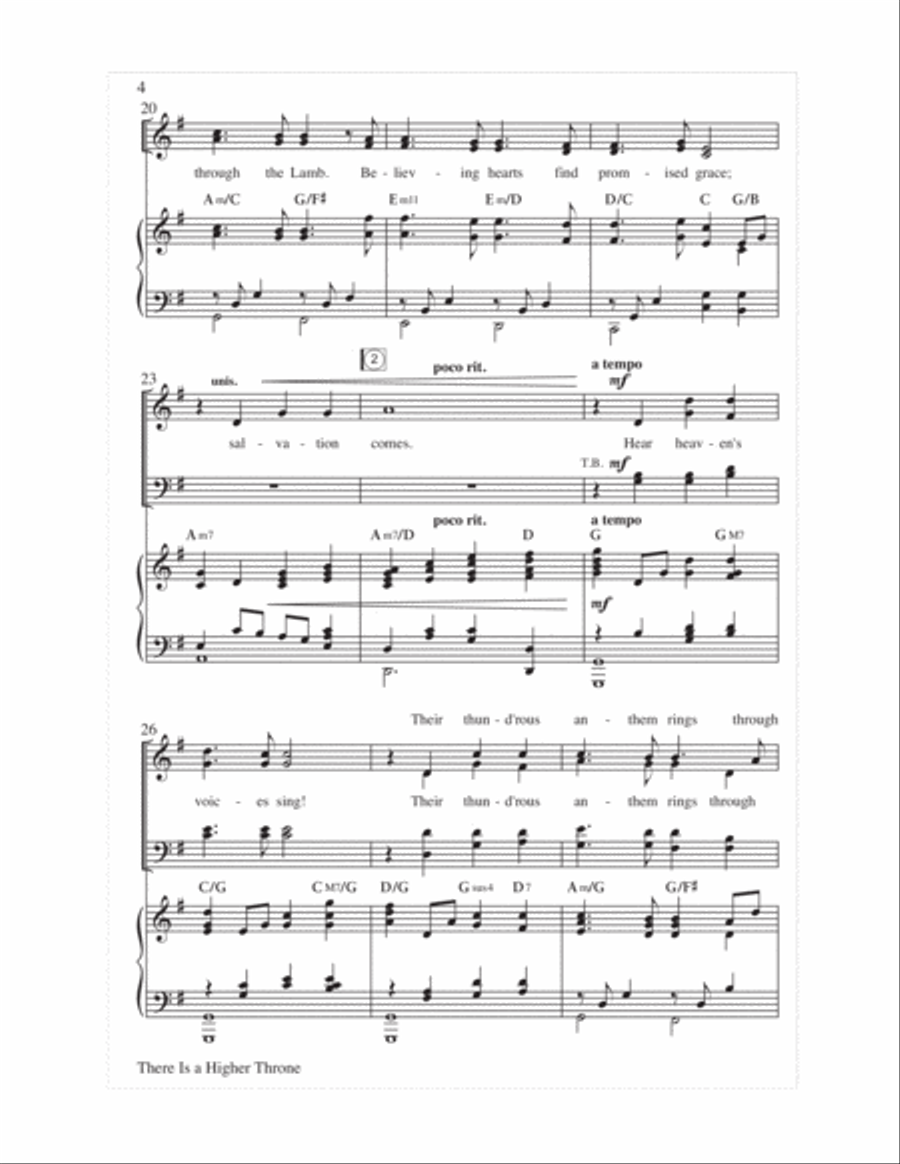 There Is a Higher Throne Choir scores gallery preview page 4
