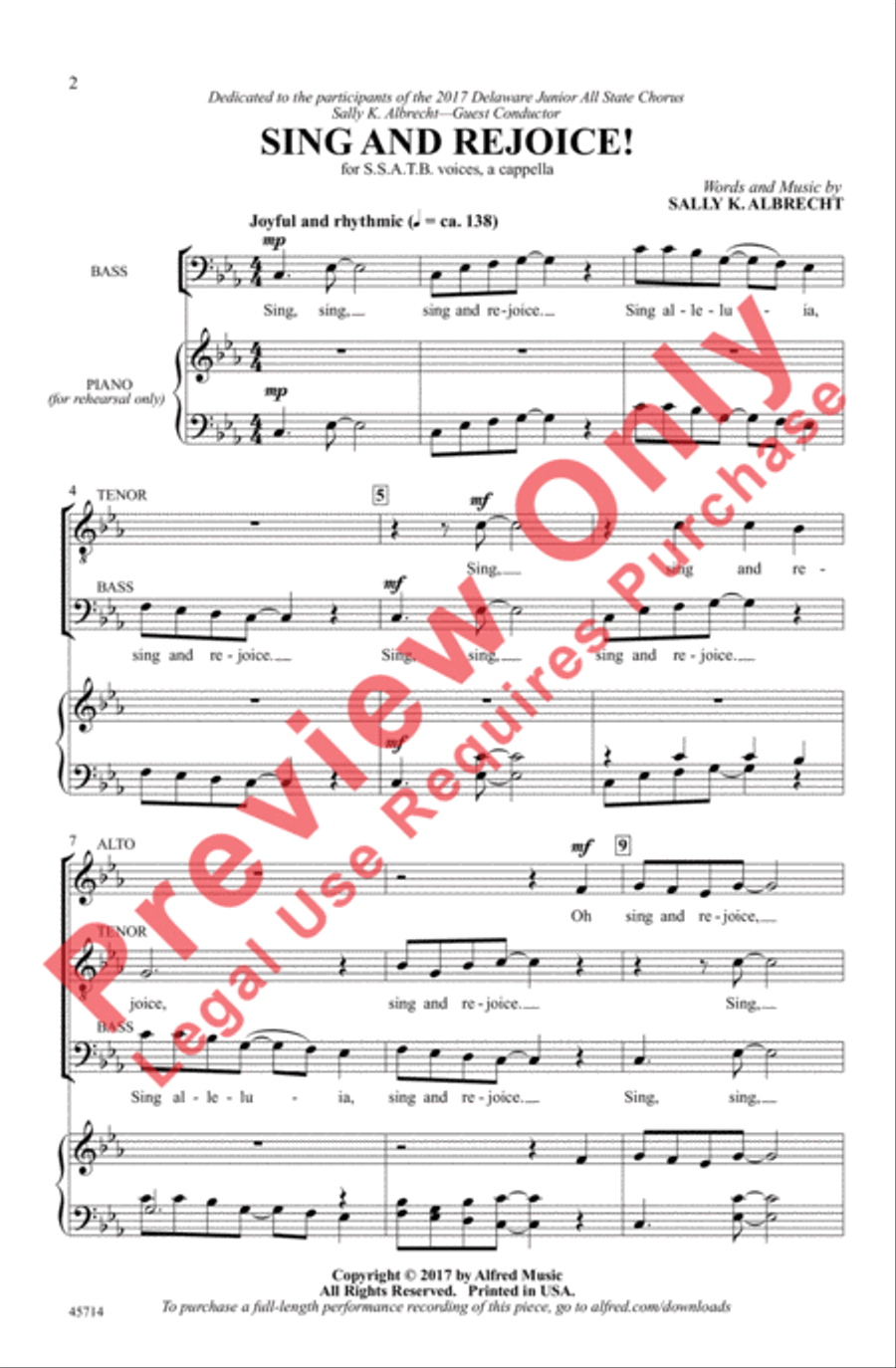 Sing and Rejoice! 4-Part scores gallery preview page 2