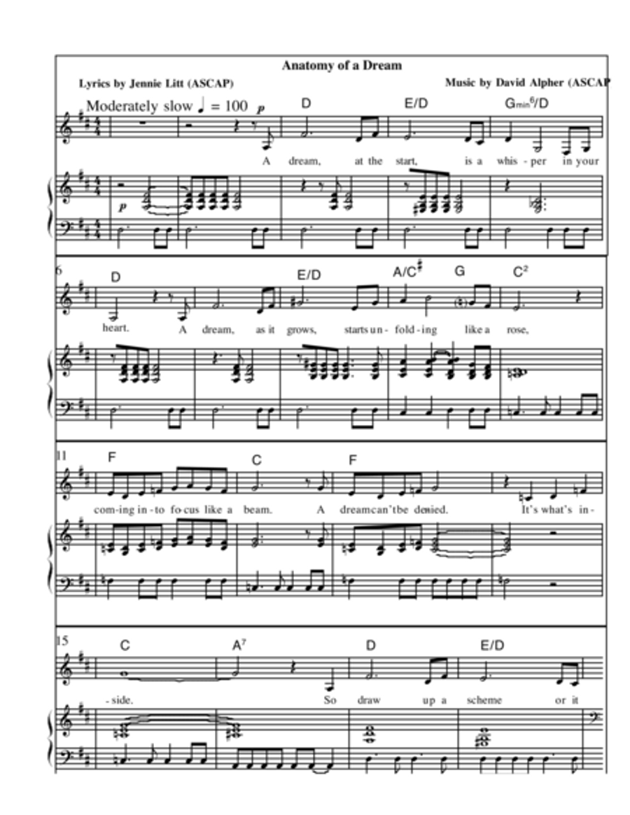 Anatomy of a Dream Voice scores gallery preview page 1